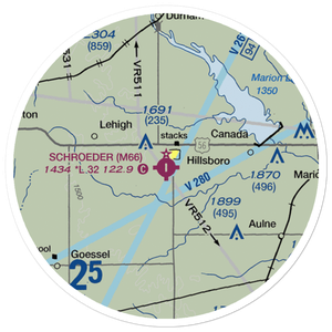 Alfred Schroeder Field (M66) VFR Sectional Sticker (20 mile)