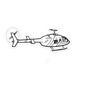 Bell H-57 Jet Ranger Helicopter Sticker