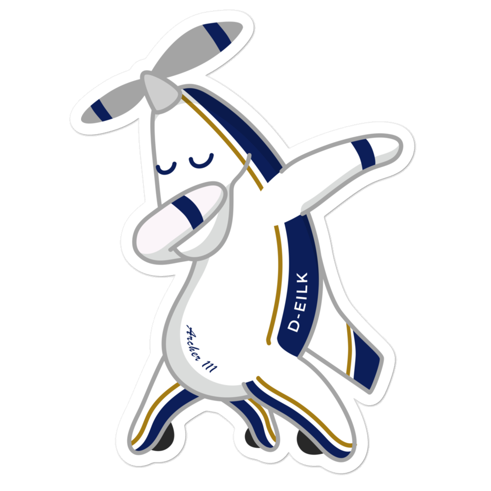 Dabbing Piper Archer Sticker 