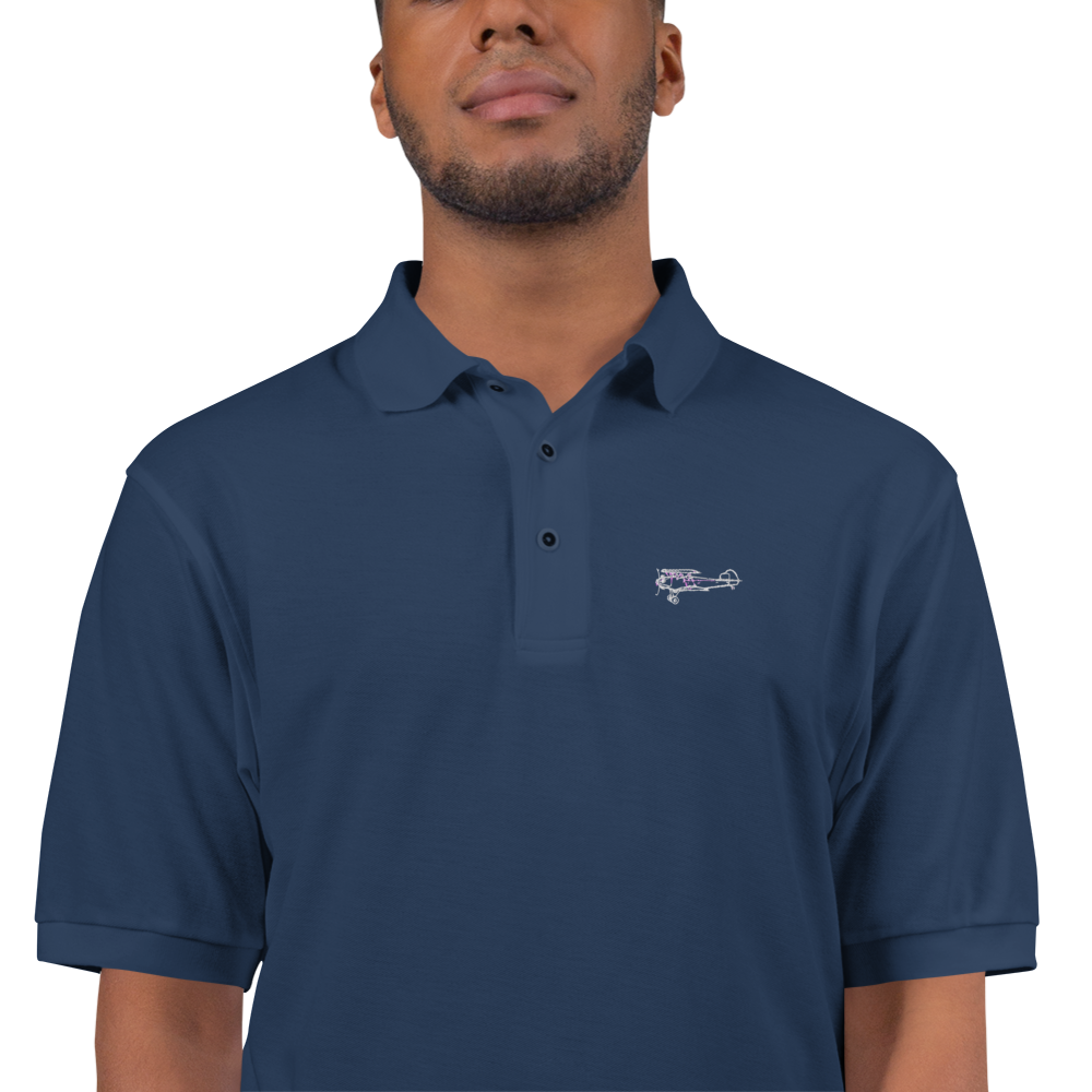 Fleet 7 Deluxe Classic Biplane Port Authority Embroidered Polo Shirt 