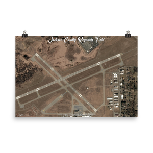 Jackson County Reynolds Field (KJXN) Satellite Image Poster
