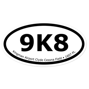 Kingman Airport Clyde Cessna Field (K9K8) Oval Sticker
