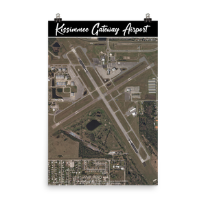 Kissimmee Gateway Airport (KISM) Satellite Image Poster