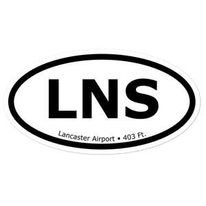 Lancaster Airport (KLNS) Oval Sticker