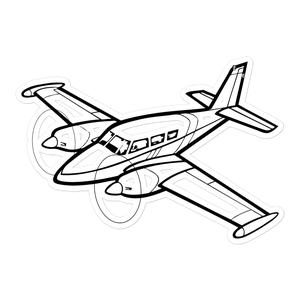 Piper Twin Comanche Marvel Sticker