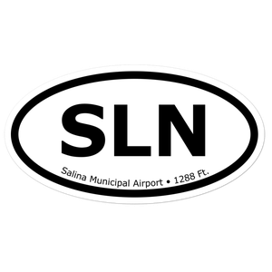 Salina Municipal Airport (KSLN) Oval Sticker