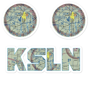 Salina Municipal Airport (SLN) VFR Sectional Sticker Pack