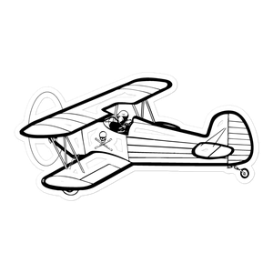 Sporty Homebuilt Bitty Bipe Sticker