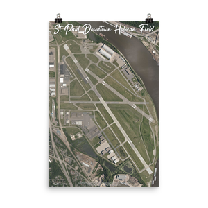 St Paul Downtown Holman Field (KSTP) Satellite Image Poster