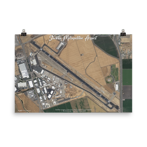 Stockton Metropolitan Airport (KSCK) Satellite Image Poster