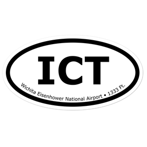 Wichita Eisenhower National Airport (KICT) Oval Sticker