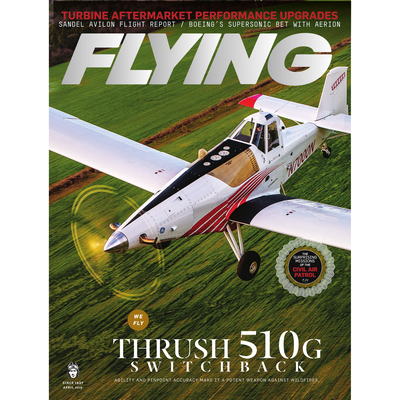 FLYING Magazine Cover Print - April 2019 11×14 Metal Print