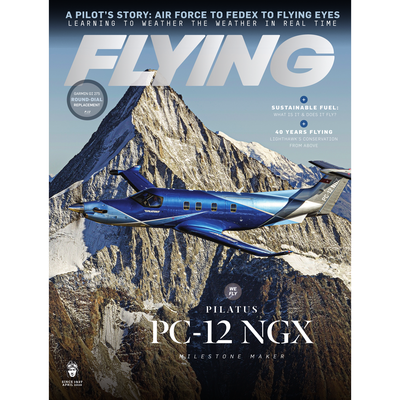 FLYING Magazine Cover Print - April 2020 24×36 Canvas