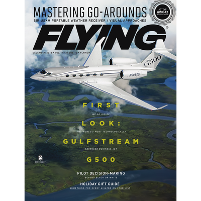 FLYING Magazine Cover Print - December 2016 18×24 Canvas