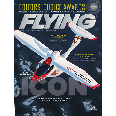 FLYING Magazine Cover Print - January 2017 11×14 Metal Print