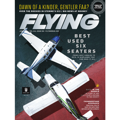 FLYING Magazine Cover Print - June 2017 24×36 Metal Print