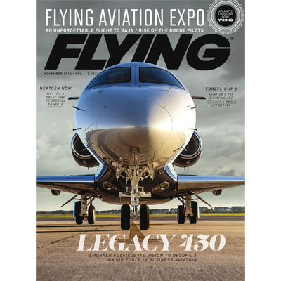 FLYING Magazine Cover Print - November 2016 18×24 Canvas