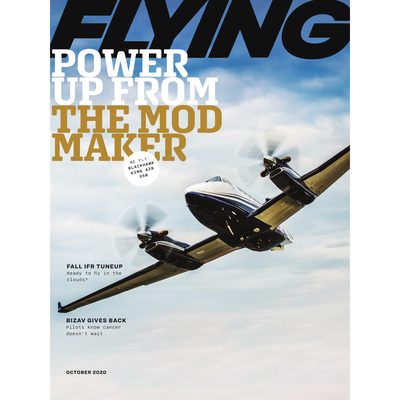 FLYING Magazine Cover Print - October 2020 11×14 Metal Print